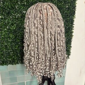 Grey Braided Wig 16 inch